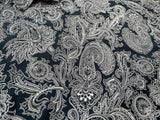 90s Vintage RalphLauren Big Paisley Polo Shirt L Black&White