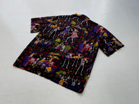 Vintage DAVID CAREY “Dia de Muertos” Opencollar Shirt L