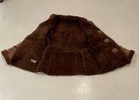 70s Vintage LEATHER ATTIC Mouton Jacket Chocolate 38