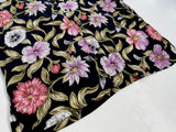 90s Polo RalphLauren CLAYTON Colorful Flowers Loop Shirt XL Black