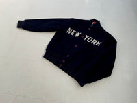 80s Empire NEWYORK Varsity Jacket M DeepNavy