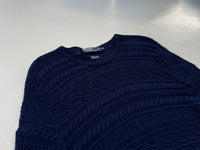 90s Polo RalphLauren Jacquard Knit Sweater XL Navy