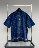 90s Vintage Polo RalphLauren Paisley OpenCollar Shirt L Navy
