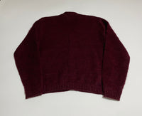 50s vintage ARROW Mohair Cardigan Argyle Burgundy L