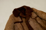 70s Vintage Tradition Mouton Coat Chocolate