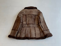 70s Vintage LEATHER ATTIC Mouton Jacket Chocolate 38