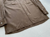 90s Polo RalphLauren Rayon Loop Shirt M LightBrown