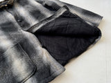 90s SANTAFE TRAIL Ombré Wool Jacket L Black&White