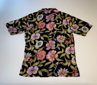 90s RalphLauren Rayon “Tropical” Shirt Black S