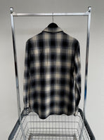 90s Vintage RalphLauren ShadowPlaid WesternShirt M Black&White