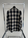 90s Vintage RalphLauren ShadowPlaid WesternShirt M Black&White