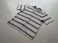 90s Vintage Polo RalphLauren CALDWELL OpenCollar Border Shirt XL White