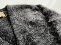 50s Fuzzy Vintage MILLER Mohair Cardigan DeepGray