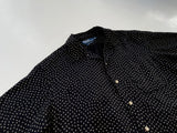 90s Vintage Polo RalphLauren CLAYTON “Square Dot”Shirt M black