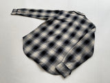 90s Vintage RalphLauren ShadowPlaid WesternShirt M Black&White