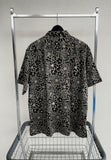 90s Vintage RalphLauren “Black Flower”Linen Shirt XL Black