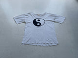 90s Vintage Yingyang T-shirt XL White Asis