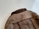 70s Vintage LEATHER ATTIC Mouton Jacket Chocolate 38