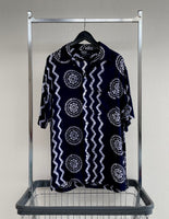 90s Vintage Polo RalphLauren Tie-Dye 100% Rayon OpenCollar Shirt M
