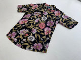90s RalphLauren Rayon “Tropical” Shirt Black S