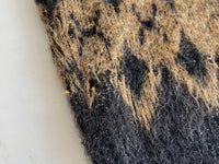 50s Vintage Mohair Sweater  Diamond Pattern M