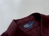 Vintage RalphLauren 50s Style 100% Rayon Shirt L ChocolateBrown