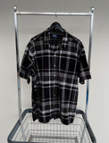 90s Vintage CALDWELL Plaid Black&White Shirt XL