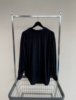 90s Vintage Polo Country 100%Rayon L/S Shirt M Black