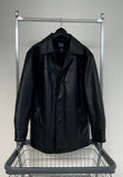 90s Vintage GAP Leather CarCoat M Black