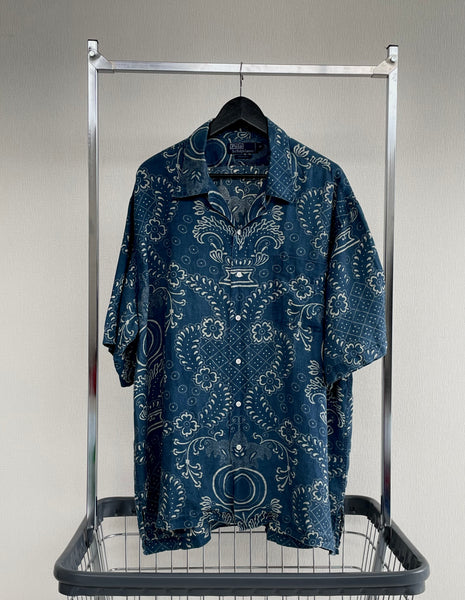 90s Vintage Polo RalphLauren Big Paisley OpenCollar Shirt XL