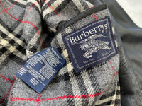 80s Burberrys Leather Jacket Black
