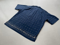 90s Vintage RalphLauren Indigo Paisley CLAYTON OpenCollar Shirt XL