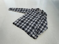 50s Vintage TOWNCRAFT ShadowPlaid Loop Shirt M Black&White