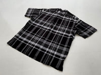 90s Vintage CALDWELL Plaid Black&White Shirt XL