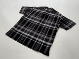 90s Vintage CALDWELL Plaid Black&White Shirt XL