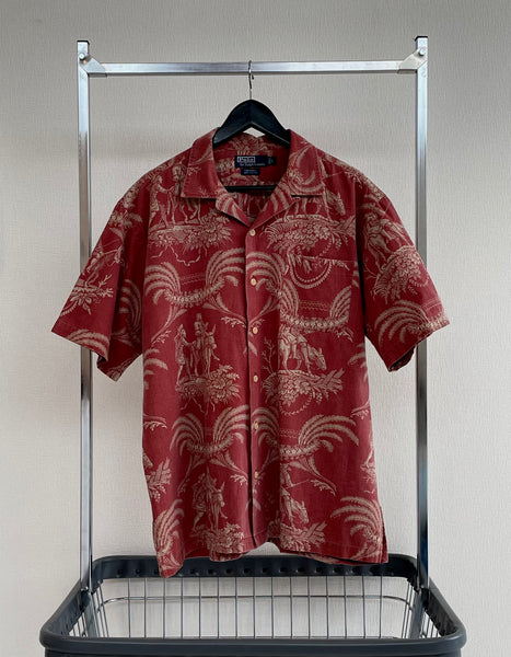 90s Vintage Polo RalphLauren CALDWELL Don Quijote OpenCollar Shirt L