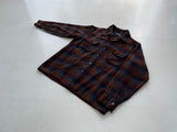 70s Vintage Pendleton ShadowPlaid Board Shirt L Orange&Gray