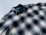 90s Vintage Polo RalphLauren Shadow Plaid Western Shirt M Black&White