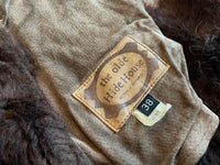 70s Vintage olde hide house mouton coat 38 chocolate