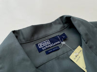 90s Vintage Deadstock Polo RalphLauren 100%Rayon L/S Shirt L Asphalt Gray