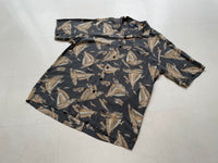 90s Vintage RalphLauren CALDWELL OpenCollar Rayon Shirt Yacht L