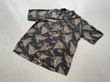90s Vintage RalphLauren CALDWELL OpenCollar Rayon Shirt Yacht L