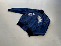 80s Empire NEWYORK Varsity Satin Jacket L