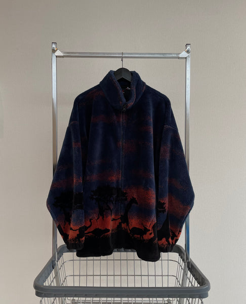 90s MAZMANIA Fleece Jacket Navy – NO BURCANCY 90s MAZMANIA Fleece Jacket Navy – NO BURCANCY
