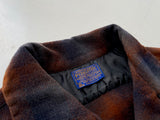 70s Vintage Pendleton ShadowPlaid Board Shirt L Orange&Gray