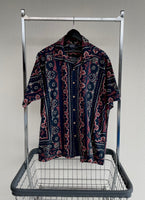 90s Vintage RalphLauren VINTAGE CAMP OpenCollar Shirt L Navy