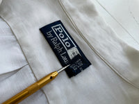 90s Polo RalphLauren Silk&Linen L/S Shirt M White