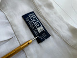 90s Polo RalphLauren Silk&Linen L/S Shirt M White