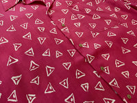 90s Vintage Polo RalphLauren 100% Rayon Triangle OpenCollarShirt M Pink