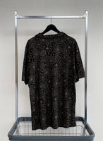 90s Vintage Polo RalphLauren BlackFlower Polo shirt XL Black